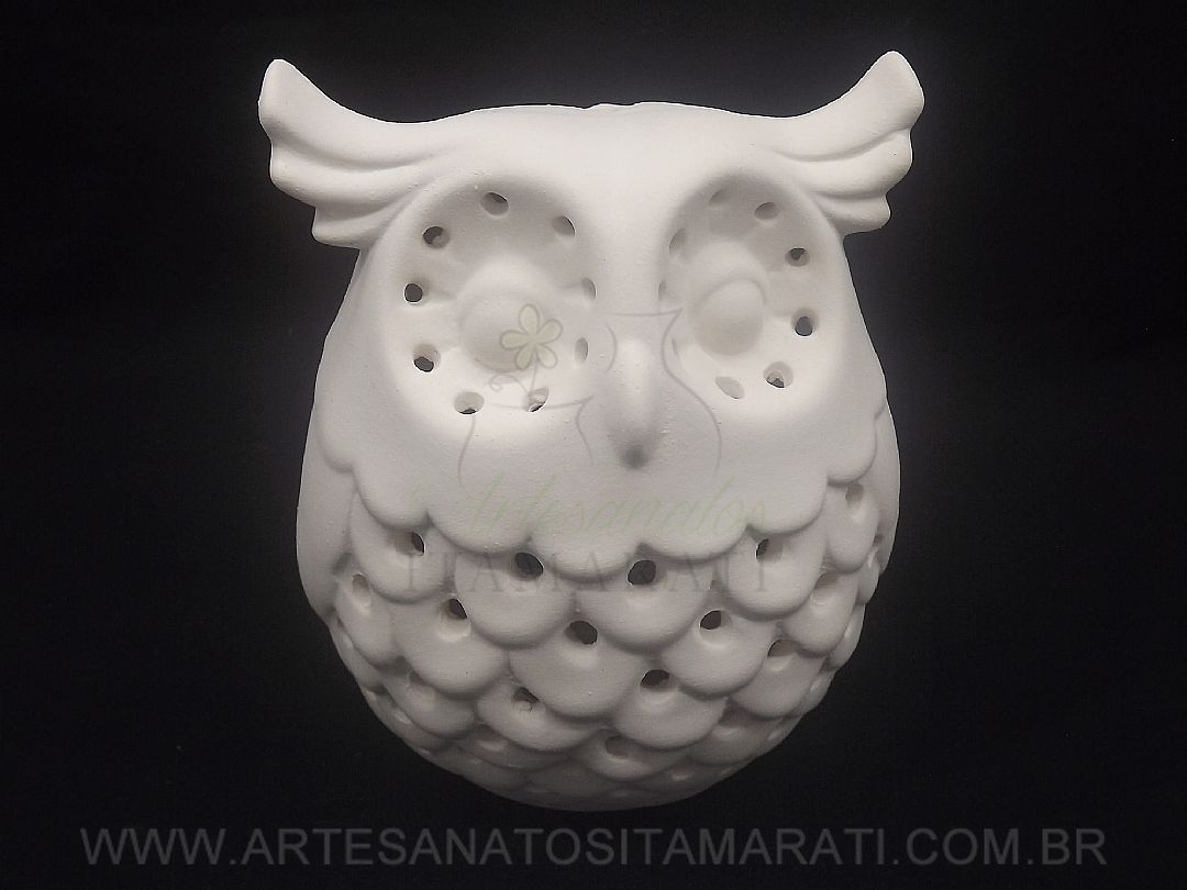 Detalhes do produto Coruja Floral Luminária